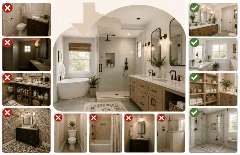 The Biggest Bathroom Design Mistakes We See in Texas Homes